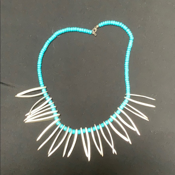 Jewelry - 3/ $12 Tribal necklace teal and silver